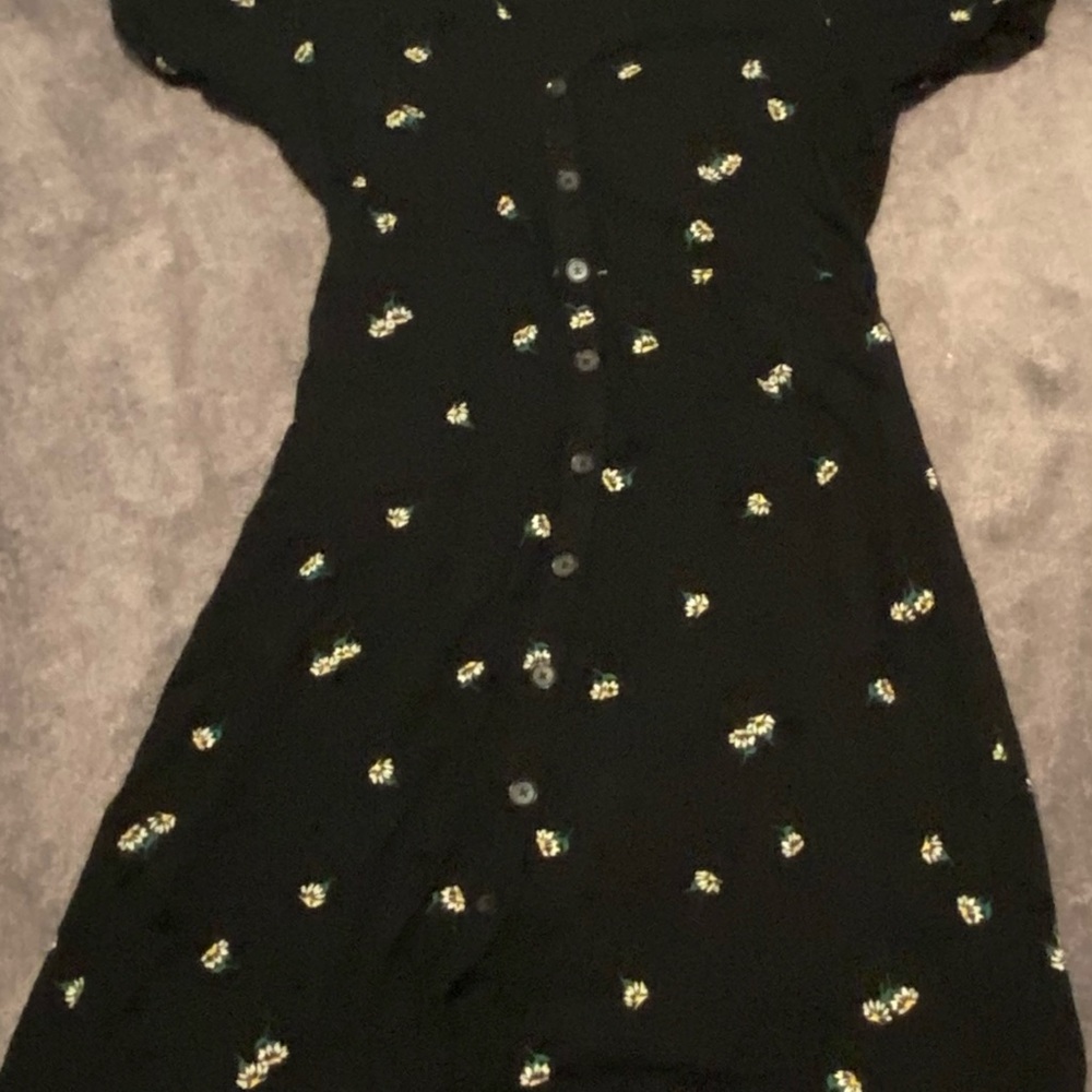 Black Daisy MIDI Dress XL